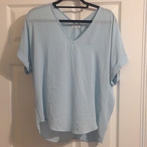 Blue chiffon top